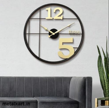 Minimalistic Elegance Mono Circular Metal Wall Clock (24 x 24 Inches)